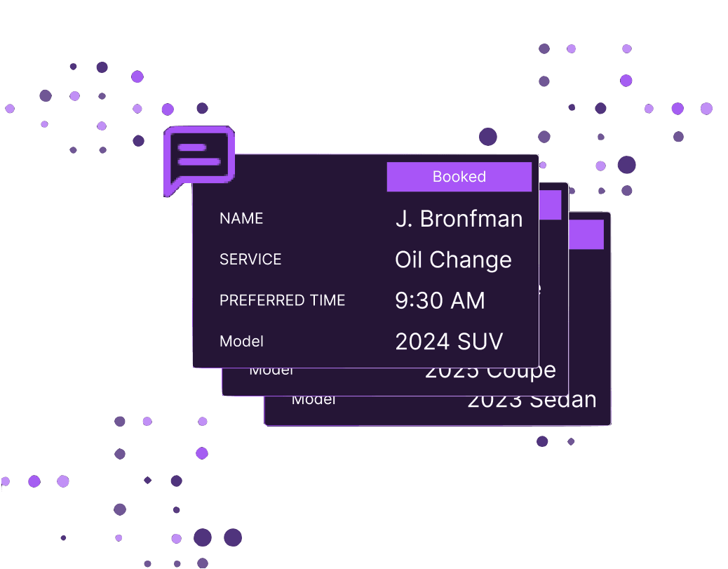 AI appointment booking interface